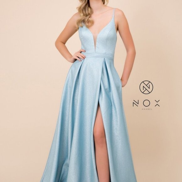 Illusion V-Neck A-Line Shape Prom Dress NXE379 Illusion V-Neck A-Line Shape Prom Dress NXE379